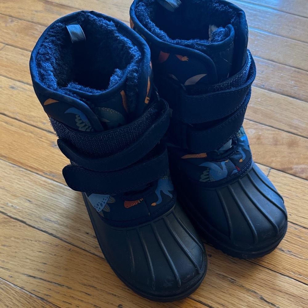 The Children's Place Black and Blue Dinosaur Boots